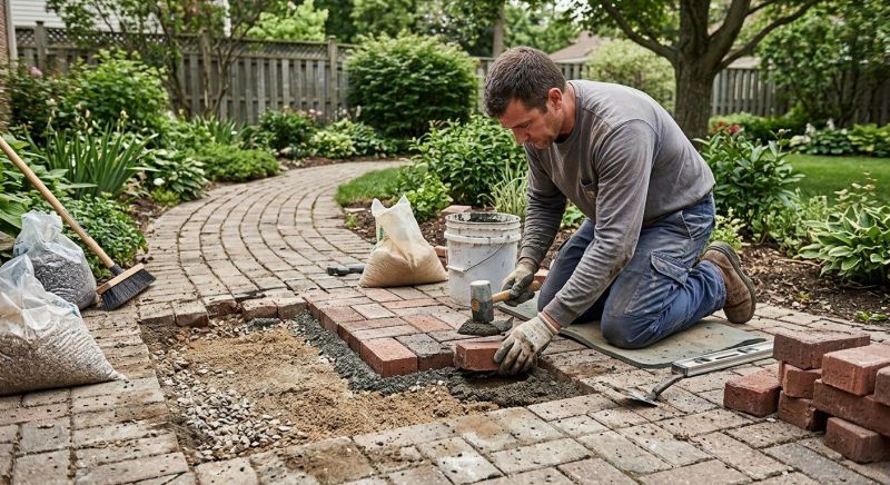 Brick Driveway Repair in Deland, FL