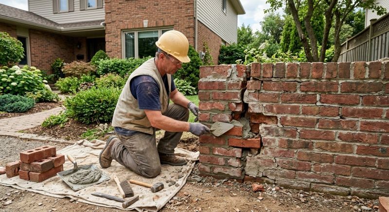 Brick Fence Repair in Deland, FL
