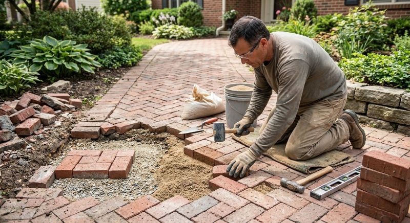 Brick Hardscape Repair in Deland, FL