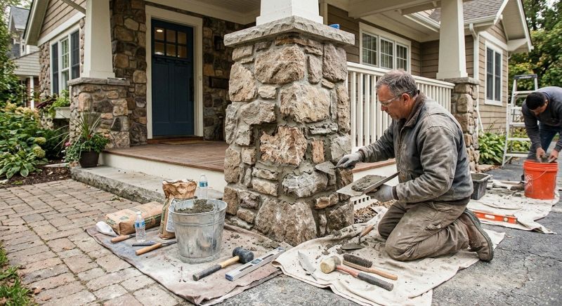 Stone Column Repair in Deland, FL