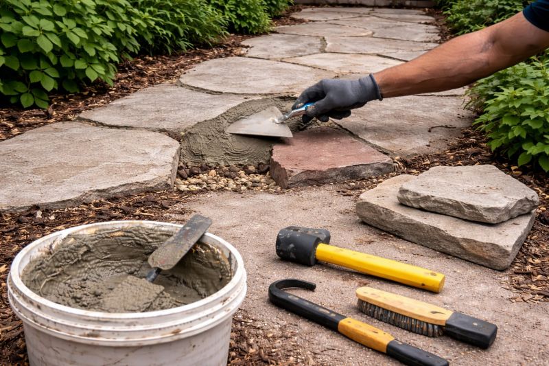 Stone Walkway Repair in Deland, FL