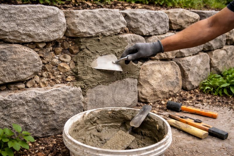 Stone Wall Repair in Eustis, FL